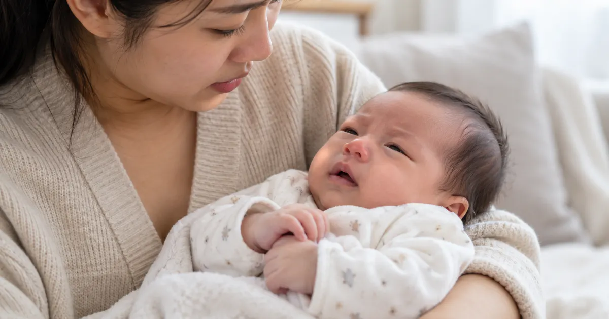 Cha mẹ chăm sóc khi trẻ sơ sinh nghẹt mũi bằng cách vệ sinh mũi nhẹ nhàng