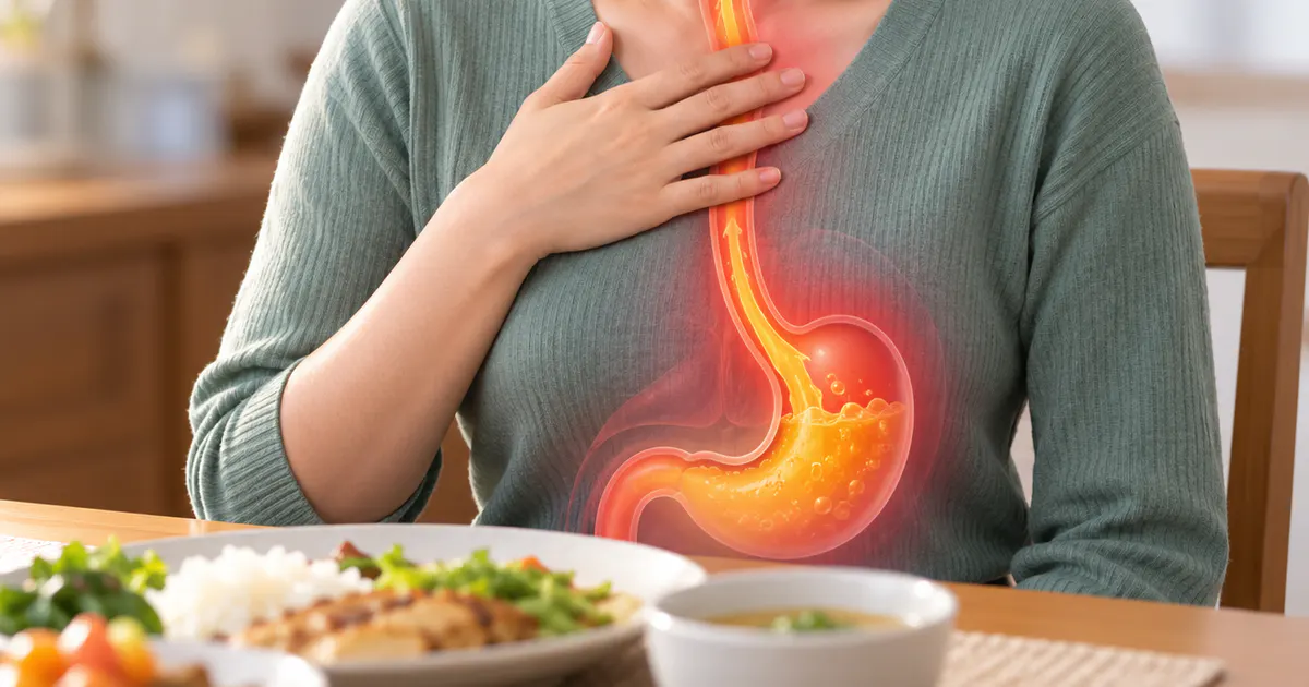 Minh họa dấu hiệu khó thở liên quan đến trào ngược dạ dày