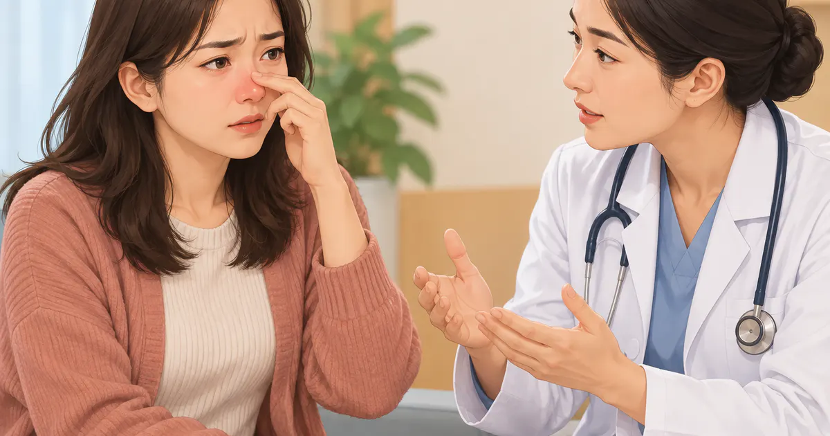 Trao đổi với nhân viên y tế khi nghẹt mũi kéo dài hoặc có dấu hiệu bất thường