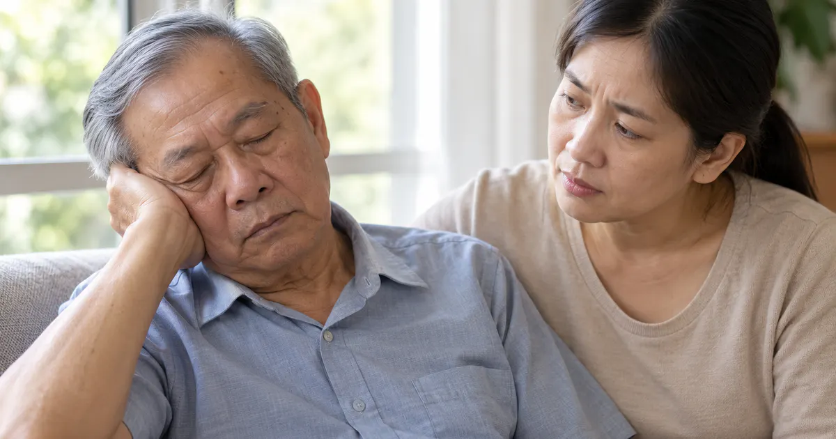 Người cao tuổi mệt mỏi và giảm tỉnh táo được gia đình quan sát dấu hiệu sức khỏe