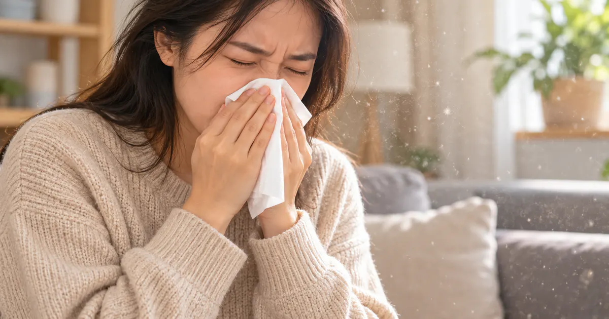 Minh họa nghẹt mũi do dị ứng và tác nhân kích thích trong môi trường