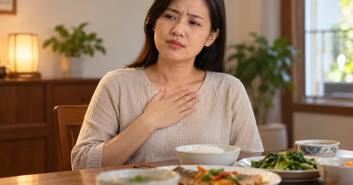 Nguyên nhân gây trào ngược dạ dày ở người trưởng thành trong bữa ăn