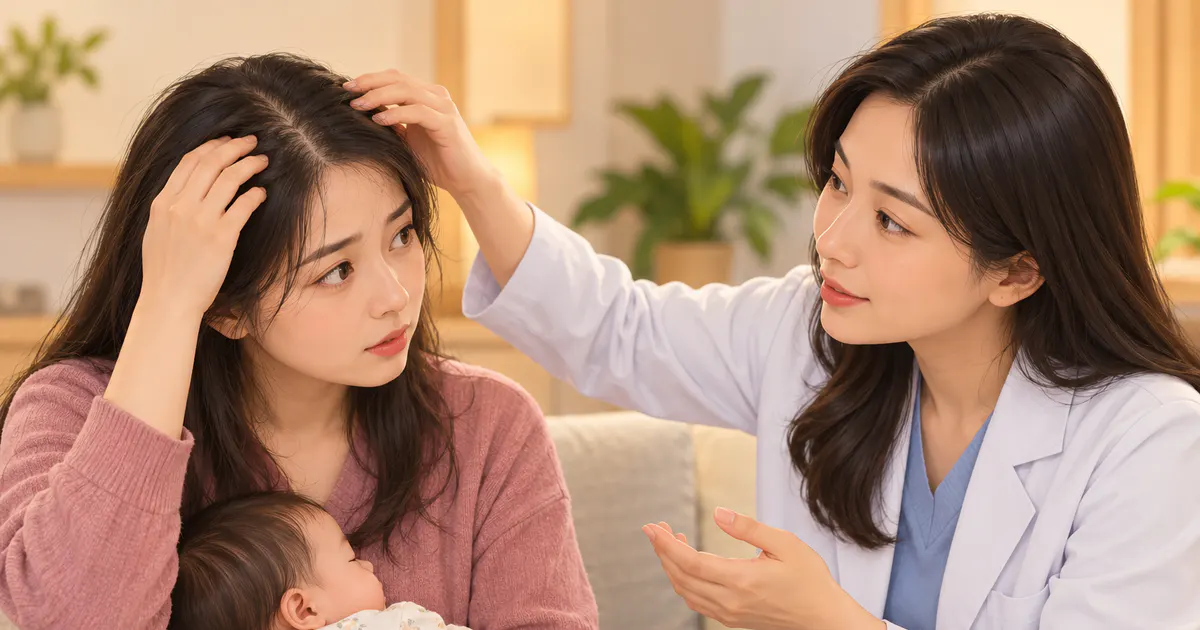 Tư vấn da liễu khi rụng tóc sau sinh kéo dài hoặc có dấu hiệu bất thường