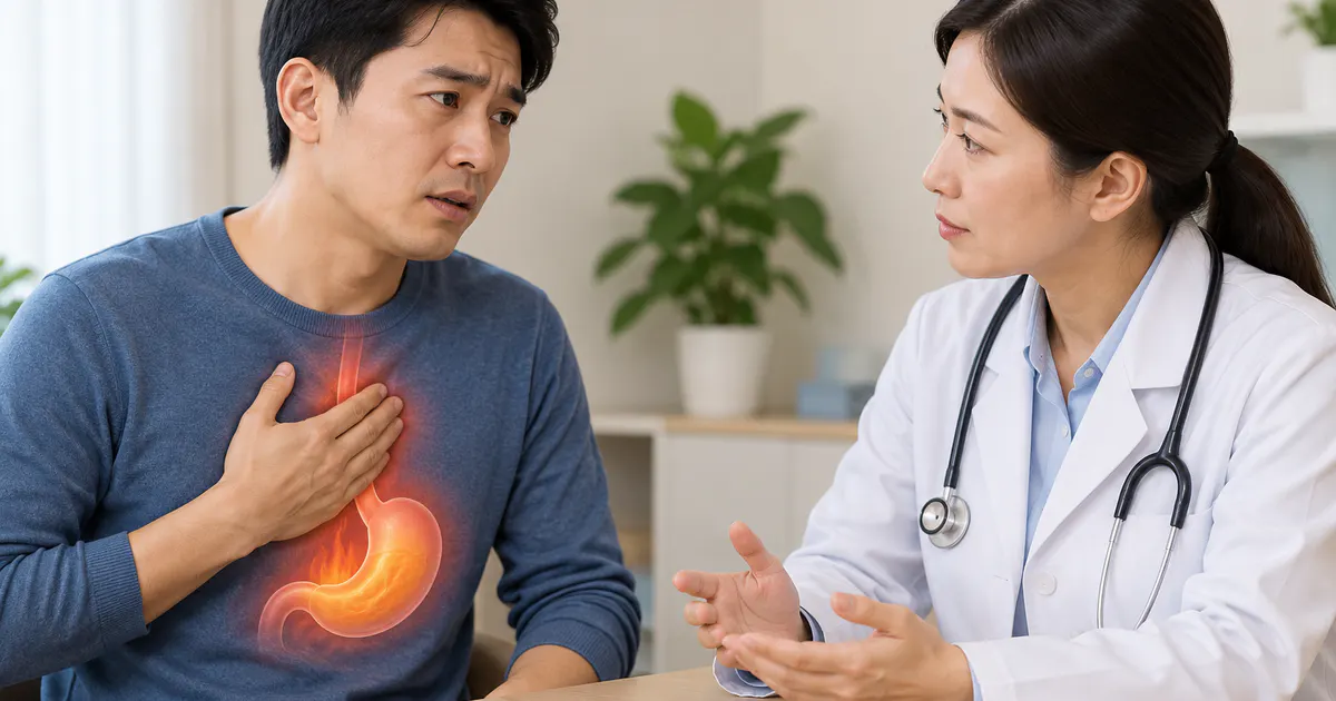 Người bệnh trao đổi với nhân viên y tế khi trào ngược dạ dày kéo dài