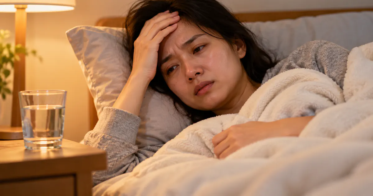 Người trưởng thành nghỉ ngơi khi sốt, đau nhức và mệt lả do cảm cúm