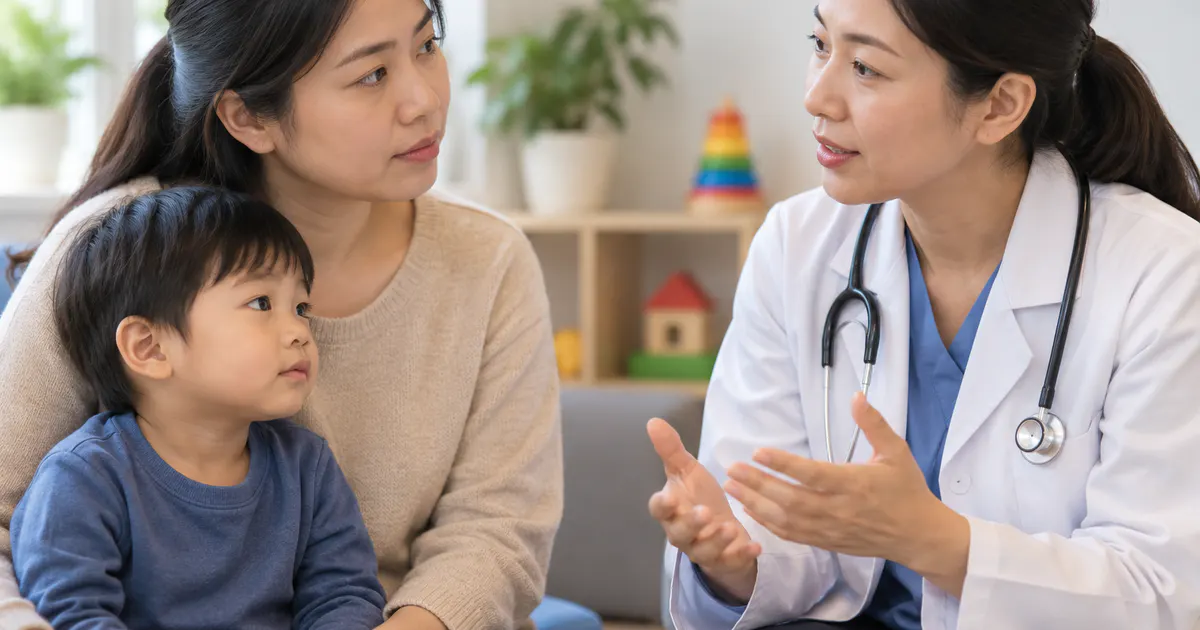 Cha mẹ trao đổi với chuyên gia về thuốc bổ não cho trẻ chậm phát triển
