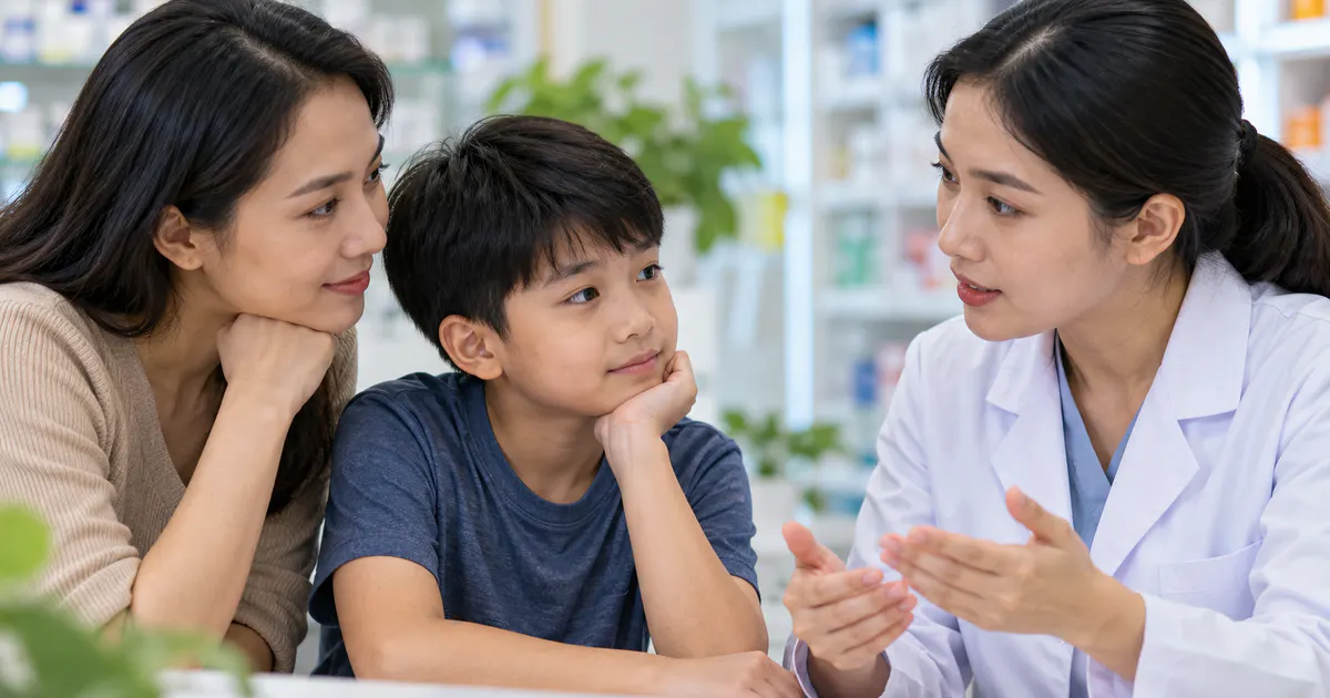 Cha mẹ hỏi dược sĩ cách chọn sản phẩm hỗ trợ phù hợp cho trẻ 10 tuổi