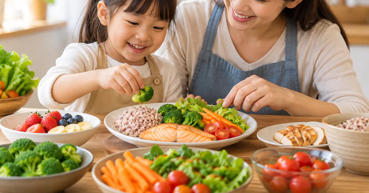 Bữa ăn đa dạng hỗ trợ thói quen lành mạnh cho trẻ
