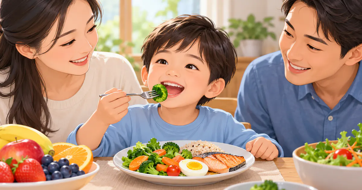 Trẻ em ăn bữa ăn đa dạng hỗ trợ dinh dưỡng cho não bộ