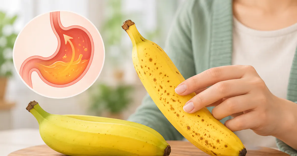 Lựa chọn chuối chín vừa thay vì chuối còn xanh khi bị trào ngược dạ dày