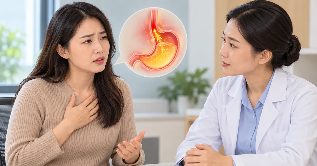 Người bị triệu chứng trào ngược kéo dài trao đổi với nhân viên y tế để được thăm khám