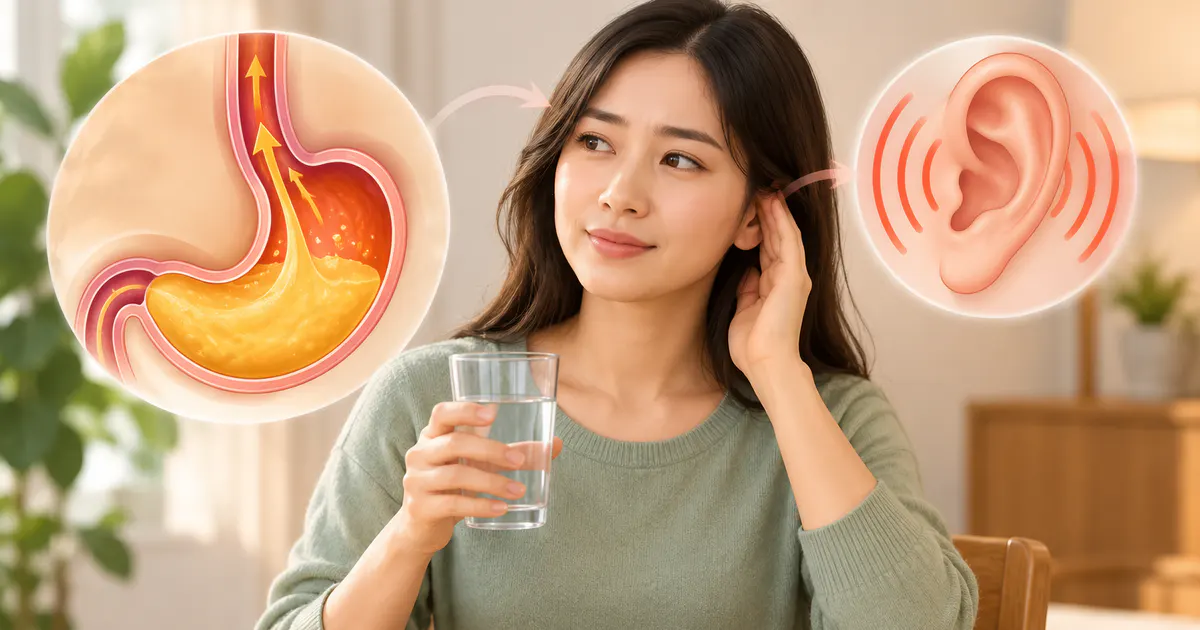 Tư thế ngồi thẳng và uống nước giúp người bị trào ngược kèm ù tai tự chăm sóc an toàn