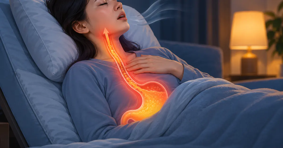Minh họa tư thế nâng thân trên để giảm trào ngược khi ngủ