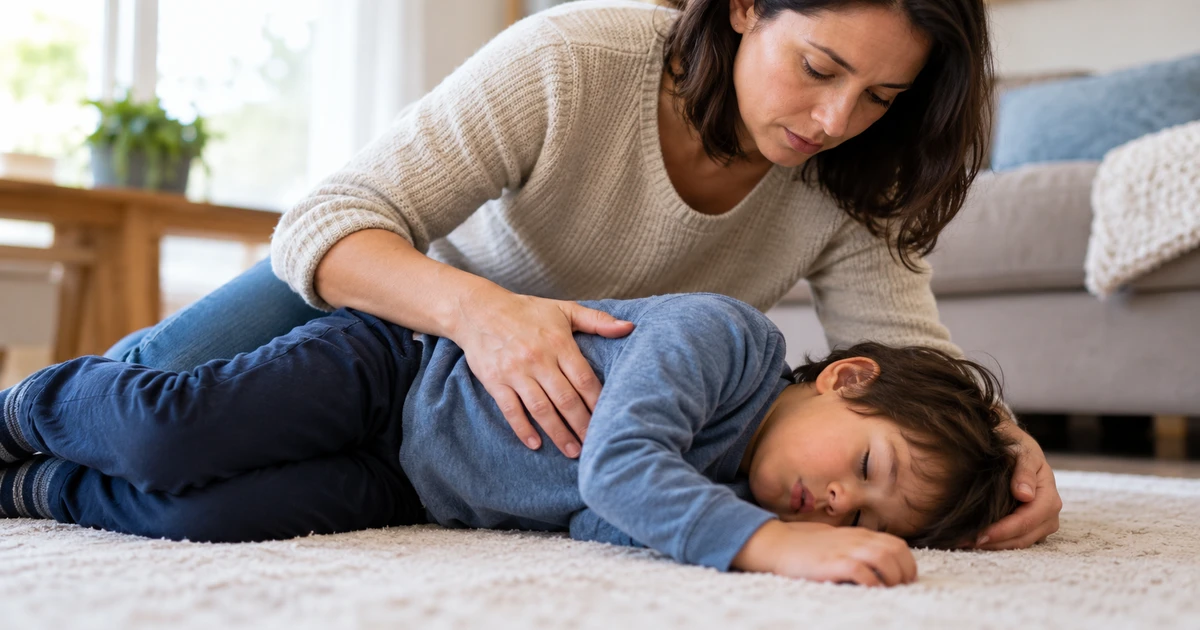 Cha mẹ đặt trẻ nằm nghiêng an toàn khi trẻ bị sốt cao co giật cha mẹ nên làm gì