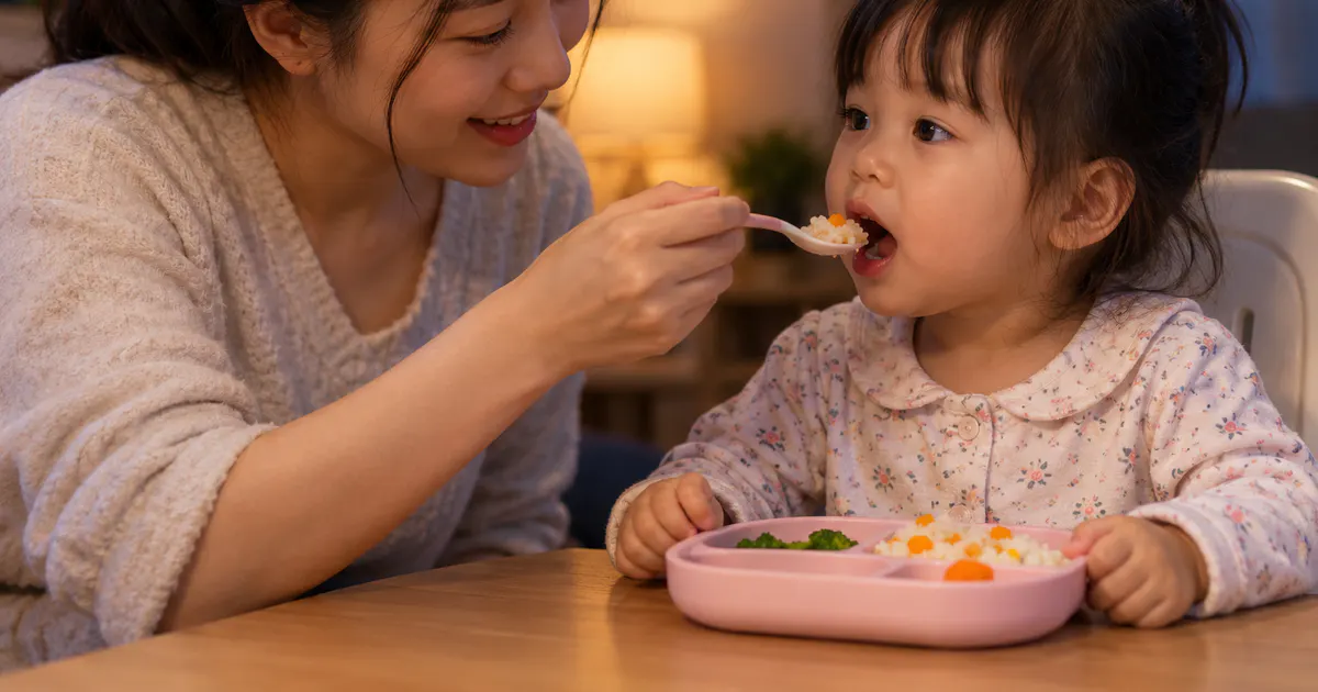 Bữa ăn phù hợp buổi tối giúp theo dõi nguyên nhân trẻ thức giấc vì đói