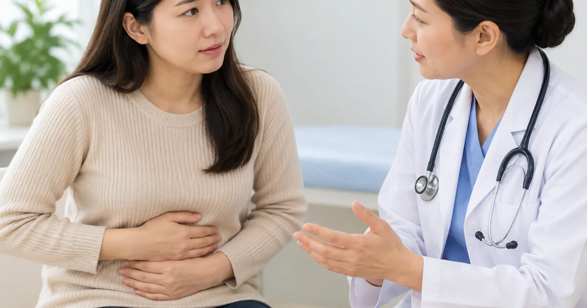 Trao đổi với nhân viên y tế khi đầy bụng sau uống sữa kéo dài