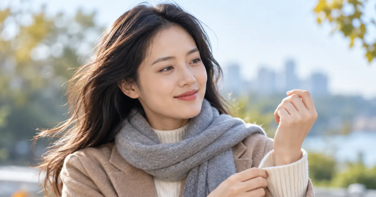 Người mặc quần áo mềm thoáng để bảo vệ da khi chuyển mùa