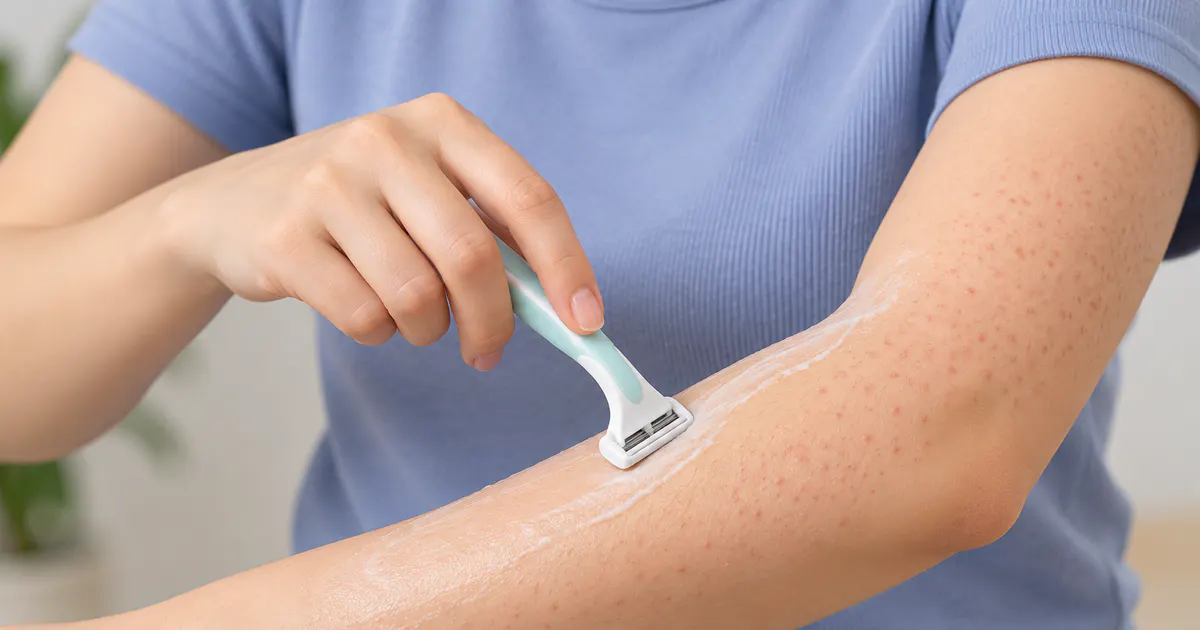 Minh họa điều chỉnh cách cạo lông để hạn chế viêm nang lông tái phát