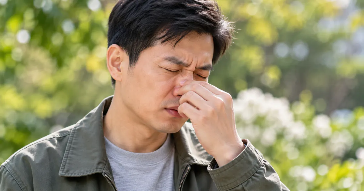 Người bệnh hắt hơi và ngứa mũi do viêm xoang dị ứng