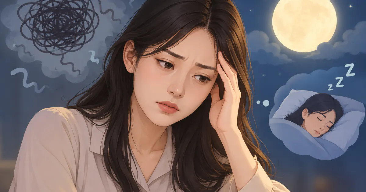 Minh họa người mệt mỏi do thiếu ngủ và khó tập trung